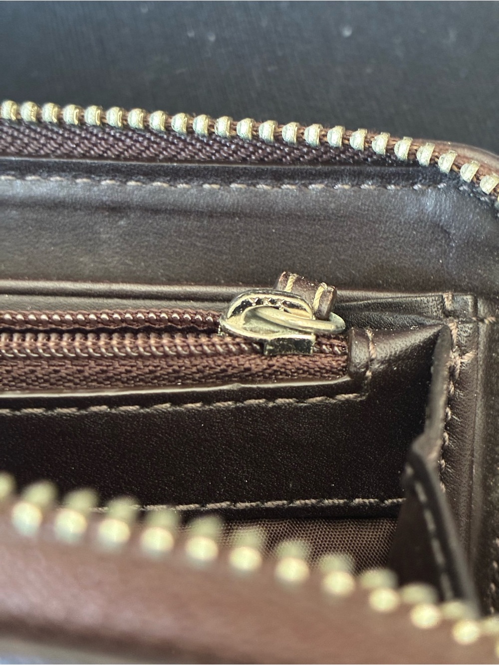 Coach Signature Jacquard Red Zip Around Wallet Leather Trim - Picture 6 of 15